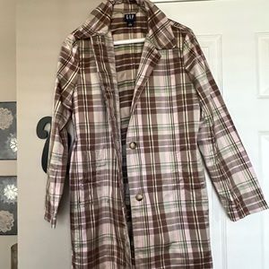 Gap Spring plaid trench coat